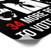 Trump veroordeelde misdadiger, nog 34 redenen om o poster (Hoek)