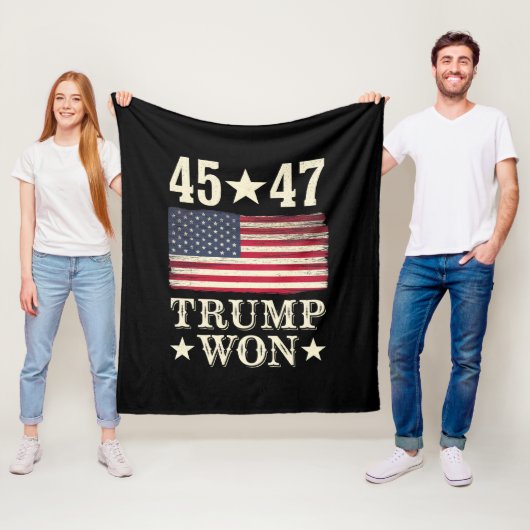 Trump veroverde in 2024 de 45 47ste President Amer Fleece Deken (In situ)