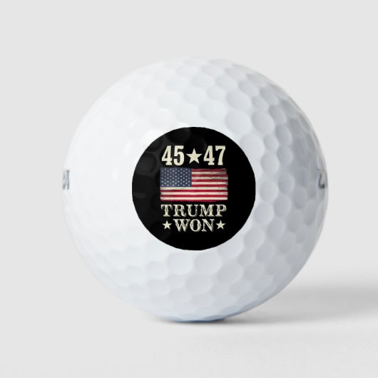 Trump veroverde in 2024 de 45 47ste President Amer Golfballen (Voorkant)