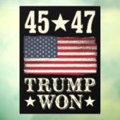 Trump veroverde in 2024 de 45 47ste President Amer Raamsticker (Vel 3)