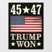 Trump veroverde in 2024 de 45 47ste President Amer Raamsticker (Vel)