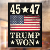 Trump veroverde in 2024 de 45 47ste President Amer Raamsticker (Vel 2)