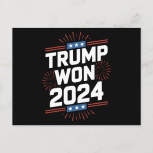 Trump veroverde in 2024 President 47e van het Witt Briefkaart