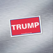 TRUMP-verpakking met 25 rode en blauwe magneetkaar Magnetisch Visitekaartje (Voorbeeld)