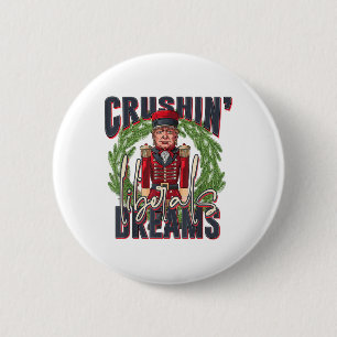 Trump verplettert liberale kerstdromen ronde button 5,7 cm