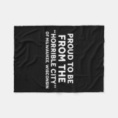 Trump Verschrikkelijke stad citaat Milwaukee Fleece Deken (Voorkant (Horizontaal))