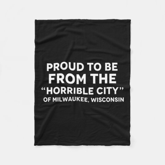Trump Verschrikkelijke stad citaat Milwaukee Fleece Deken (Voorkant)