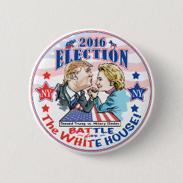 Trump versus Hillary 2016 Ronde Button 5,7 Cm