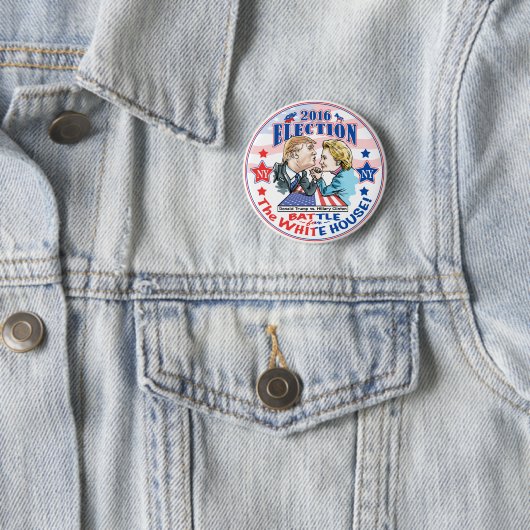 Trump versus Hillary 2016 Ronde Button 5,7 Cm (In situ)