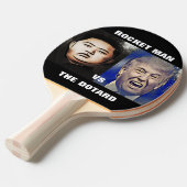 Trump Versus Kim Jong Un Ping Pong Paddle Tafeltennisbatje (Voorkant Gekanteld)