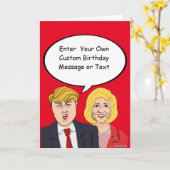 Trump versus Trump Birthday Kaart - Pas uw Mess aa (Gele Bloem)