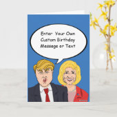 Trump versus Trump Birthday Kaart - Pas uw Mess aa (Gele Bloem)