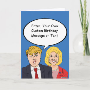 Trump versus Trump Birthday Kaart - Pas uw Mess aa