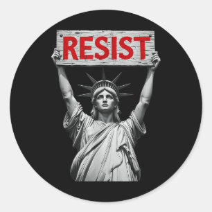 Trump verzet zich tegen protest tegen anti-politie ronde sticker