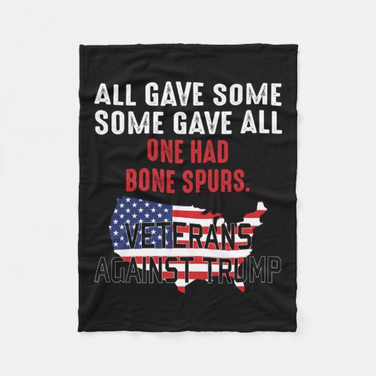 Trump veteranen tegen Trump Fleece Deken (Voorkant)