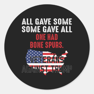 Trump veteranen tegen Trump Ronde Sticker