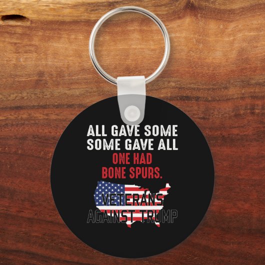 Trump veteranen tegen Trump Sleutelhanger (Voorkant)