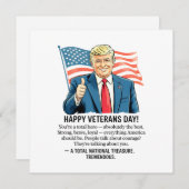Trump Veterans Day Feestdagenkaart (Voorkant / Achterkant)