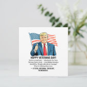 Trump Veterans Day Feestdagenkaart (Staand voorkant)