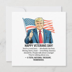 Trump Veterans Day Feestdagenkaart