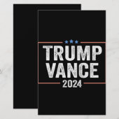 Trump Vice President Vance 2024 President Verkiezi Briefpapier (Voorkant / Achterkant)