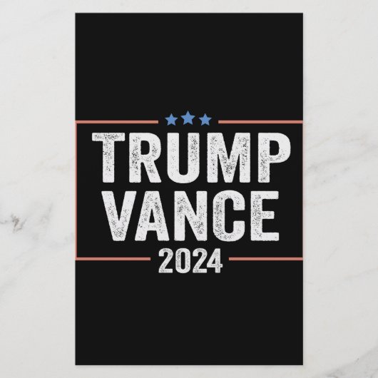 Trump Vice President Vance 2024 President Verkiezi Briefpapier (Voorkant)