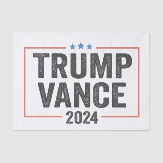 Trump Vice President Vance 2024 President Verkiezi Tissuepapier (Voorkant)