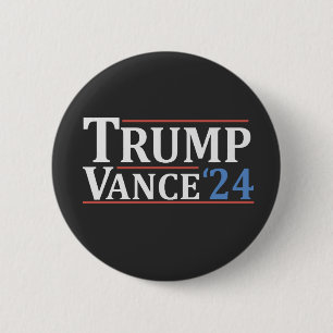 Trump Vice President Vance Amerikaanse Verkiezing  Ronde Button 5,7 Cm