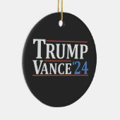 Trump vice-president Vance Amerikaanse verkiezinge Keramisch Ornament (Rechts)