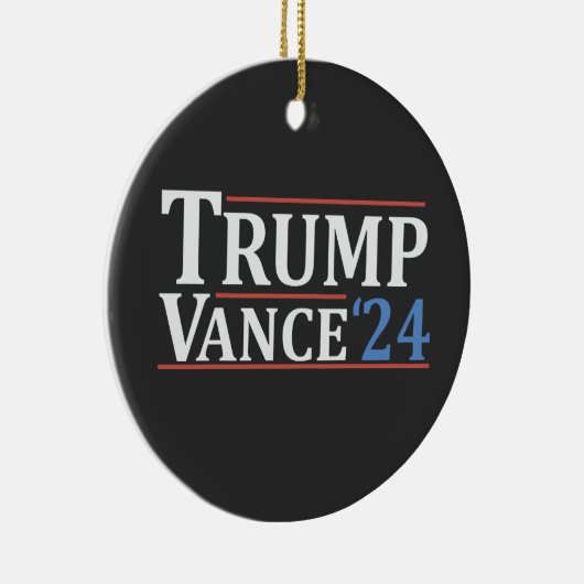 Trump vice-president Vance Amerikaanse verkiezinge Keramisch Ornament (Rechts)