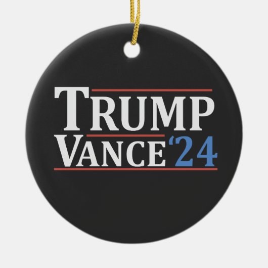 Trump vice-president Vance Amerikaanse verkiezinge Keramisch Ornament (Voorkant)