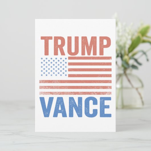 Trump Vice-President Vance Amerikaanse verkiezings Kaart (Staand voorkant)