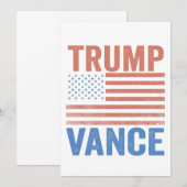 Trump Vice-President Vance Amerikaanse verkiezings Kaart (Voorkant / Achterkant)