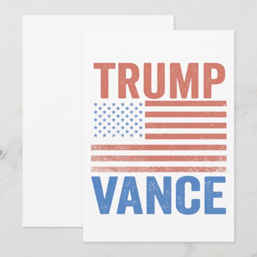 Trump Vice-President Vance Amerikaanse verkiezings Kaart (Voorkant / Achterkant)