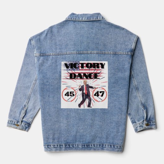 Trump Victory Dance T-shirts Denim Jacket (Achterkant)