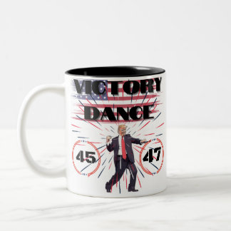 Trump Victory Dance Tweekleurige Koffiemok