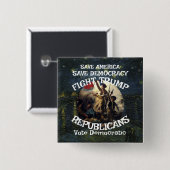 Trump Vierkante Button 5,1 Cm (Voorkant /achterkant)