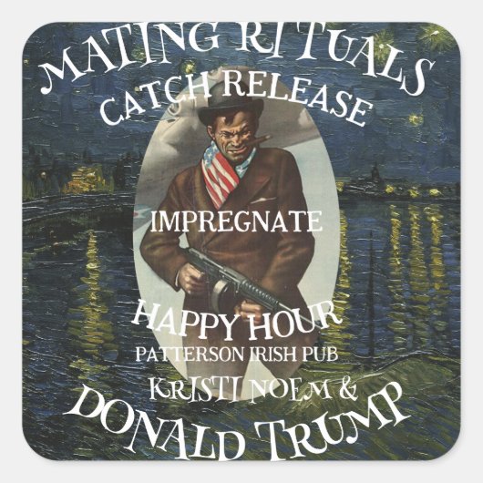 Trump Vierkante Sticker (Voorkant)