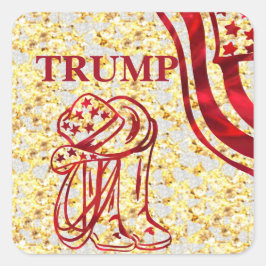TRUMP VIERKANTE STICKER