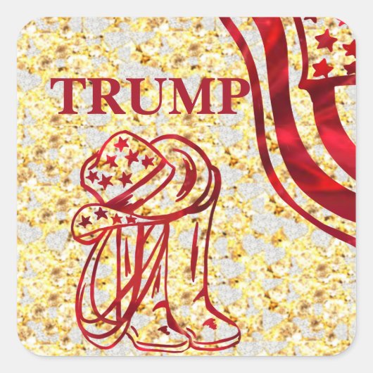 TRUMP VIERKANTE STICKER (Voorkant)