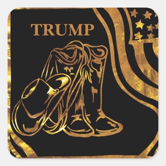 TRUMP VIERKANTE STICKER (Voorkant)