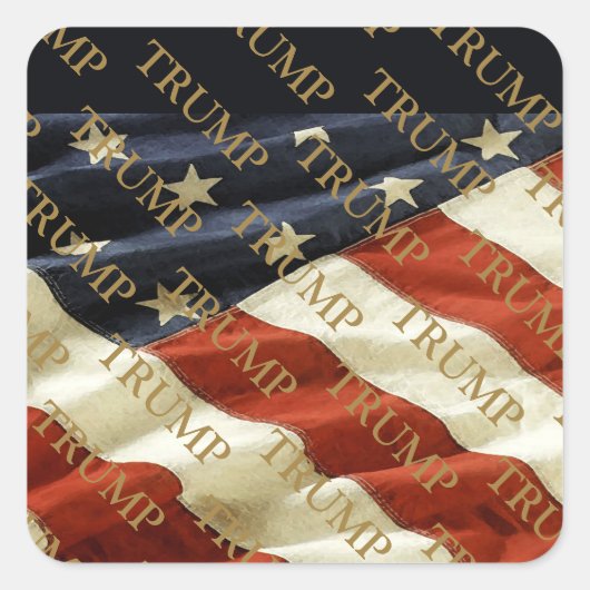 TRUMP VIERKANTE STICKER (Voorkant)