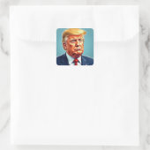 Trump Vierkante Sticker (Tas)
