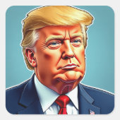 Trump Vierkante Sticker (Voorkant)