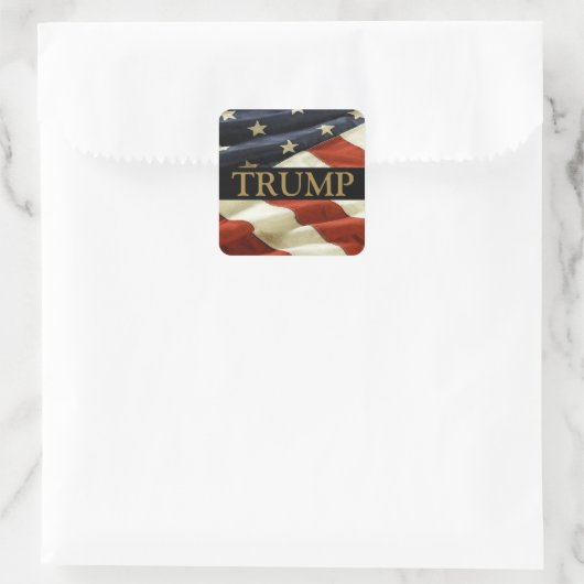 TRUMP VIERKANTE STICKER (Tas)