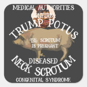 Trump Vierkante Sticker (Voorkant)