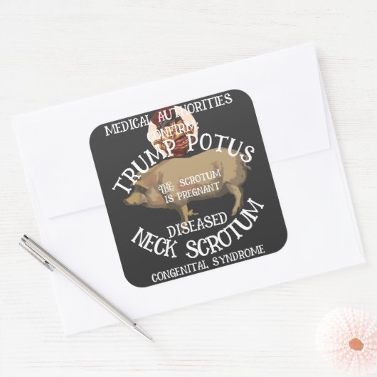 Trump Vierkante Sticker (Envelop)