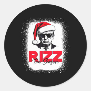 Trump viert het kerstseizoen grappig Donald Trump Ronde Sticker