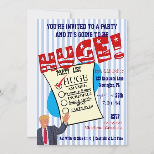 Trump viert uw grootse Milestone Party Kaart (Voorkant)
