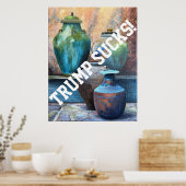 Trump Vintage Vaten Acryl Kunst Poster (Keuken)